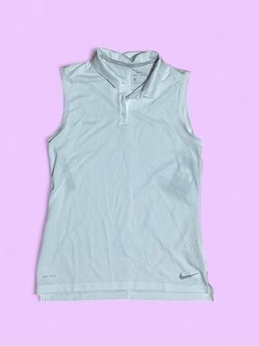 Nike Dri-Fit Sleeveless Golf Polo Top Athletic Tennis Golf Preppy Activewear